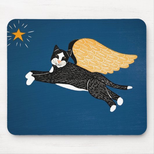 Cat Angel Mousepad - Stephen Huneck Muismat (Voorkant)