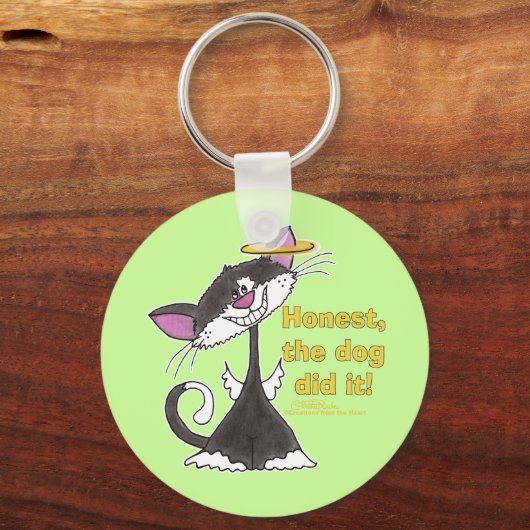 Cat Angel Sleutelhanger (Voorkant)