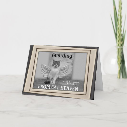 Cat Angel Sympathcard Kaart (Voorkant)