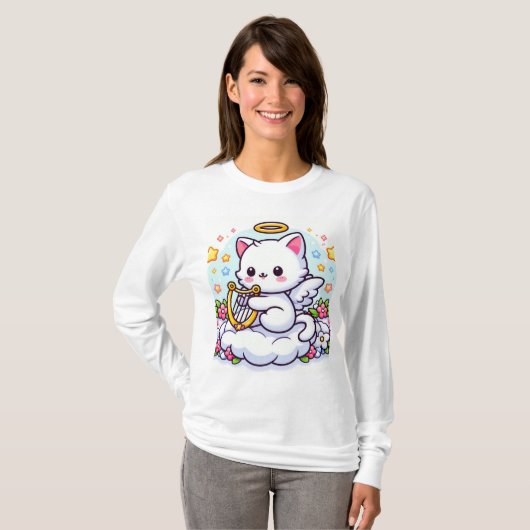 Cat Angel T-shirt (Voorkant volledig)