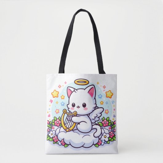 Cat Angel Tote Bag (Voorkant)
