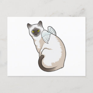 Cat Angel wings Briefkaart
