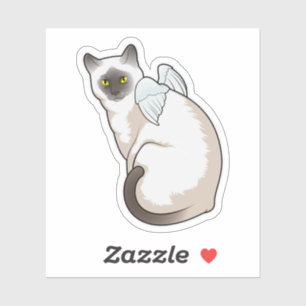 Cat Angel wings Sticker