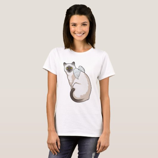 Cat Angel wings T-shirt (Voorkant volledig)