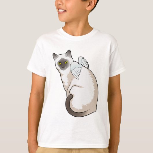 Cat Angel wings T-shirt (Voorkant)