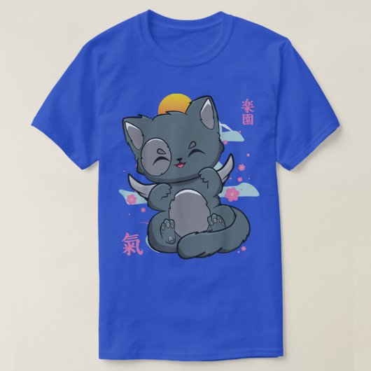 Cat Angelcore Kitten Chibi Anime Neko Pastel Goth T-shirt (Design voorkant)