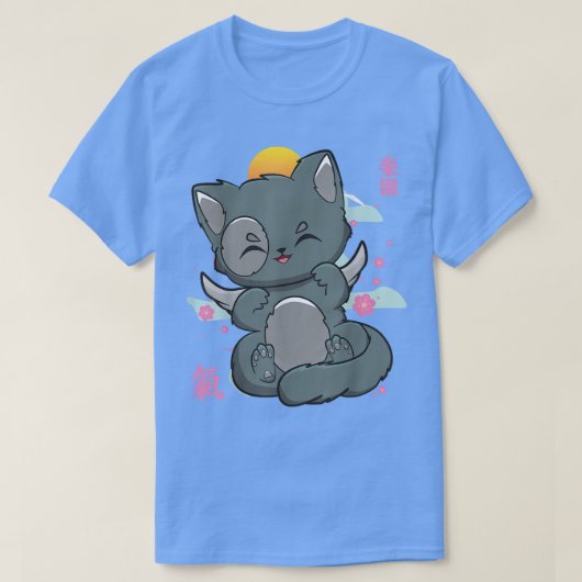 Cat Angelcore Kitten Chibi Anime Neko Pastel Goth T-shirt (Design voorkant)