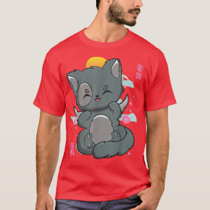 Cat Angelcore Kitten Chibi Anime Neko Pastel Gothi T-shirt