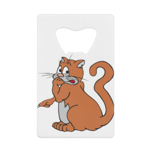 Cat Animal Kitten Tomcat Pet Domestic Cat Fur Creditkaart Flessenopener