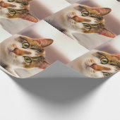 Cat Animal Pet Looking Up at You Cadeaupapier (Hoek)