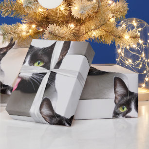 Cat Animal Pet Sticking Tongue Out Cadeaupapier