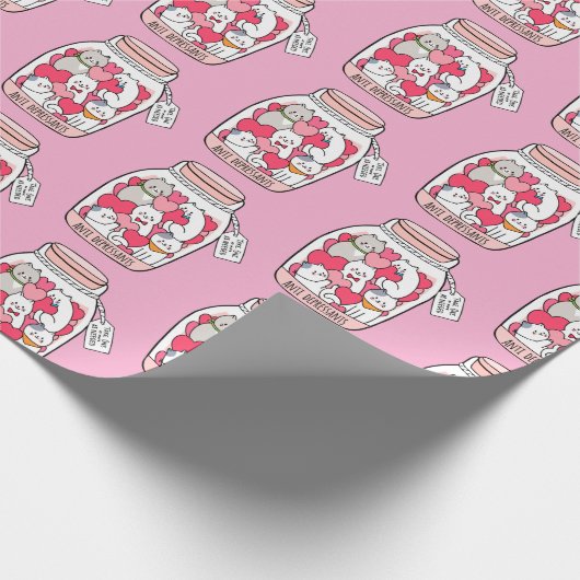 Cat Antidepressant Funny Cat Lover Gift Cadeaupapier (Hoek)