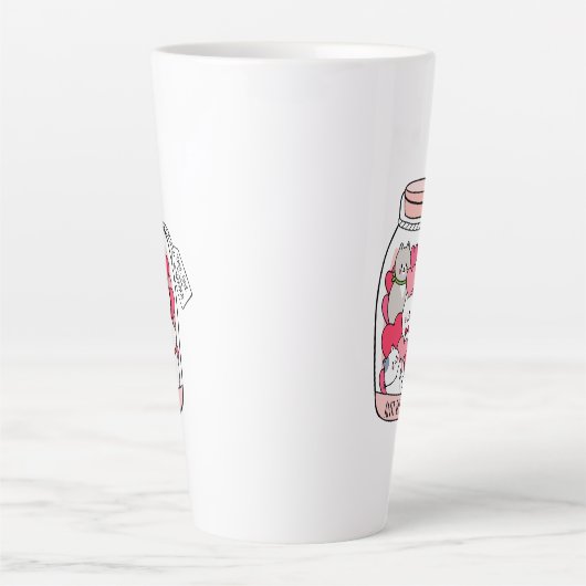 Cat Antidepressant Funny Cat Lover Gift Latte Mok (Voorkant)