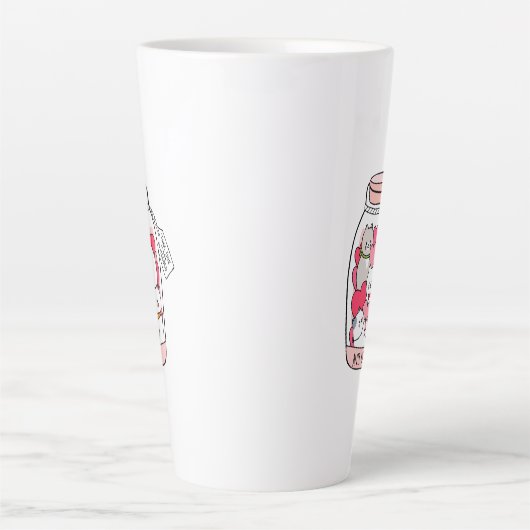 Cat Antidepressant Funny Cat Lover Gift Latte Mok (Voorkant)