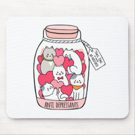 Cat Antidepressant Funny Cat Lover Gift Muismat