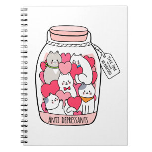 Cat Antidepressant Funny Cat Lover Gift Notitieboek