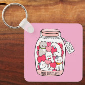 Cat Antidepressant Funny Cat Lover Gift Sleutelhanger (Voorkant)