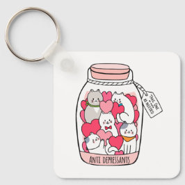 Cat Antidepressant Funny Cat Lover Gift Sleutelhanger