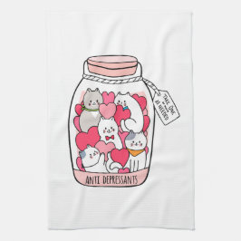 Cat Antidepressant Funny Cat Lover Gift Theedoek
