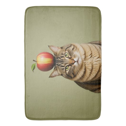 Cat Apple Badmat (Voorkant Verticaal)