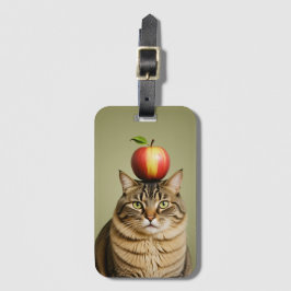 Cat Apple Bagagelabel