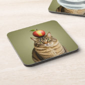 Cat Apple Bier Onderzetter (Linkerzijde)