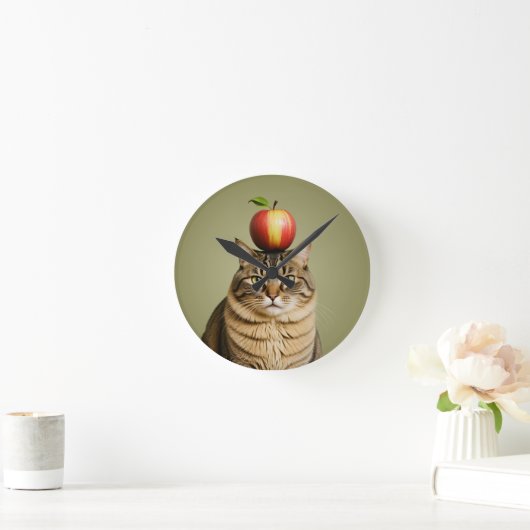 Cat Apple Ronde Klok (Huis)