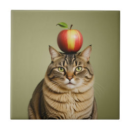 Cat Apple Tegeltje