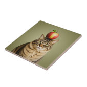 Cat Apple Tegeltje (Zijkant)