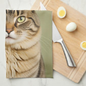 Cat Apple Theedoek (Quarter Fold)