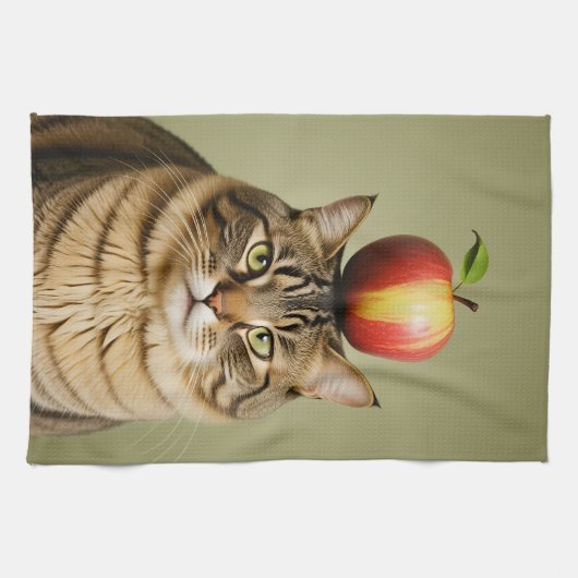 Cat Apple Theedoek (Horizontaal)