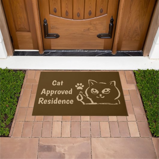 Cat Approved Residence Brown Door Mat (Buiten)