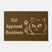Cat Approved Residence Brown Door Mat (Voorkant)