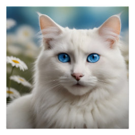 Cat Art 20" x 20", Poster papier (halfglans)