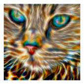 Cat Art 20" x 20", Poster papier (halfglans) (Voorkant)