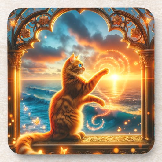 Cat Art Bier Onderzetter (Voorkant)