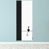 Cat Art Canvas Afdruk (Insitu (Houten vloer))