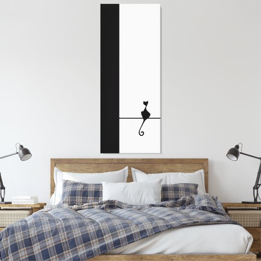 Cat Art Canvas Afdruk (Insitu (Slaapkamer))