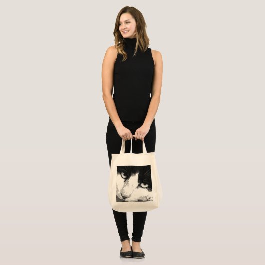 Cat Art Canvas tas (Voorkant (model))
