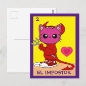 Cat Art Card, The Imposter, Postcard Briefkaart (Voorkant / Achterkant)