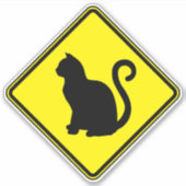 Cat Art Cat Clipart Cat Afbeelding Silhouette Art  Sticker (Voorkant)