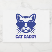 Cat Art Cat Daddy Sparkling Wijnetiket (Enkel label)