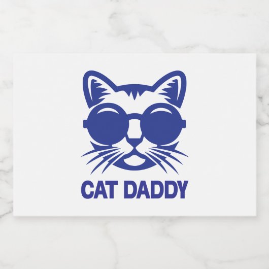 Cat Art Cat Daddy Sparkling Wijnetiket (Enkel label)