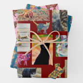 Cat Art Cat Lover Kitty Fun Wrapping Craft Paper (In situ)