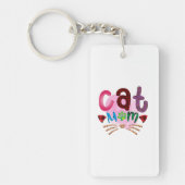 Cat Art Cat Mom_2 Sleutelhanger (Voorkant)