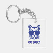 Cat Art Cat Papa Sleutelhanger (Voorkant Links)