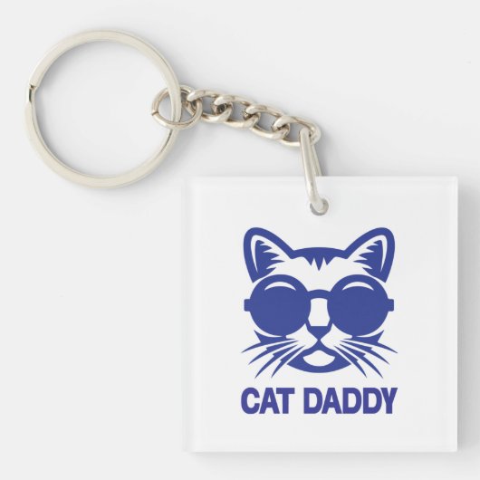 Cat Art Cat Papa Sleutelhanger (Voorkant)