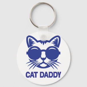 Cat Art Cat Papa Sleutelhanger