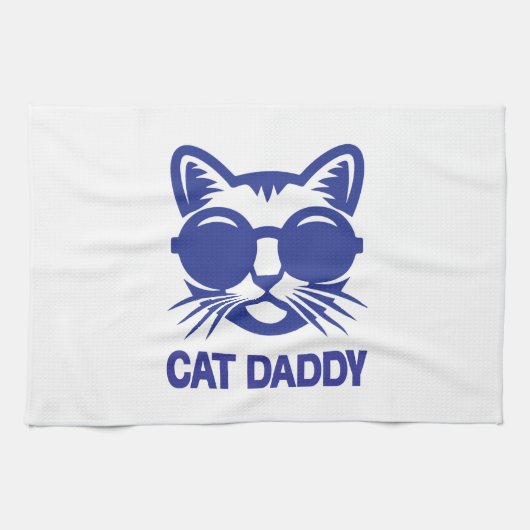 Cat Art Cat Papa Theedoek (Horizontaal)