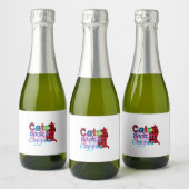 Cat Art Cats Books Coffee_2 Sparkling Wijnetiket (Flessen)